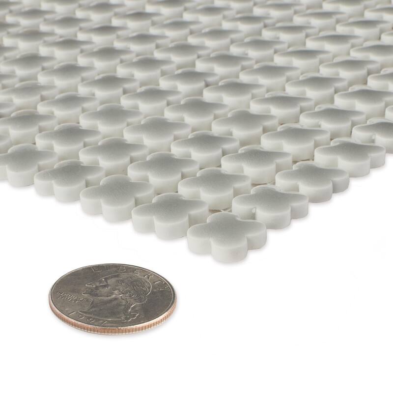 Merola Tile Fioretti Glossy Grey 12" x 12" Porcelain Floor and Wall Tile