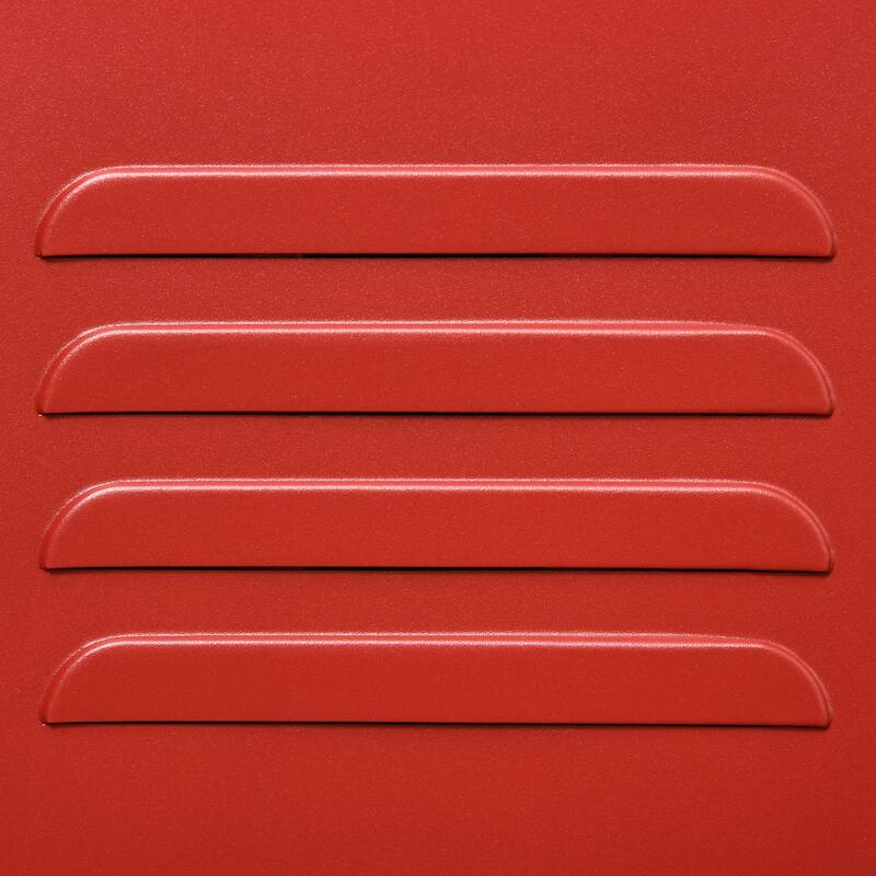 HOMCOM Industrial End Table, Living Room Side Table with Locker-Style Door and Adjustable Shelf - 15.75"x15.75"x19.75"