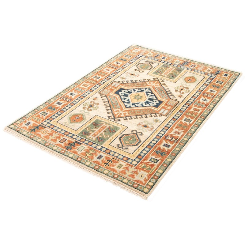 ECARPETGALLERY Hand-knotted Jules Serapi Cream Wool Rug - 5'4 x 7'10