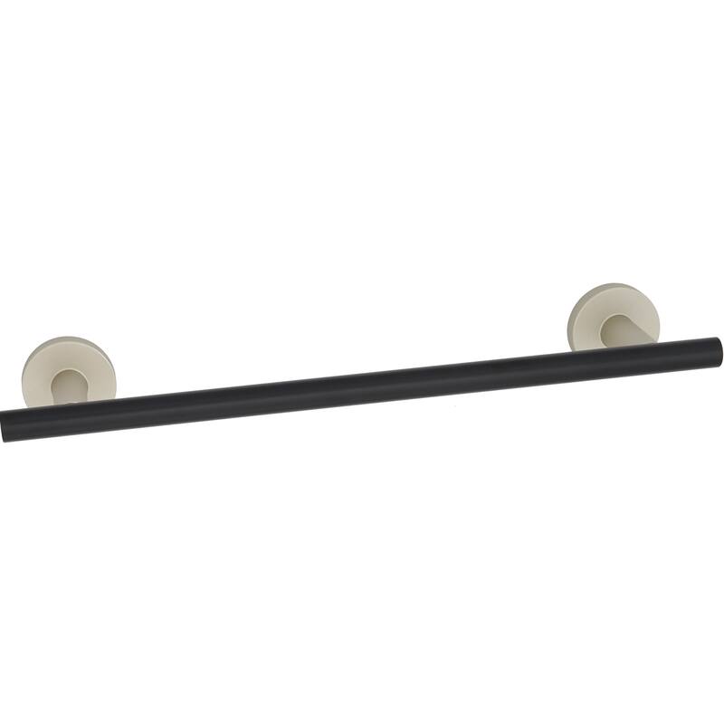 Alno A9320-12-TOWEL-SMOOTH Vita Bella Modern 12" Center to Center - Matte Nickel / Matte Black