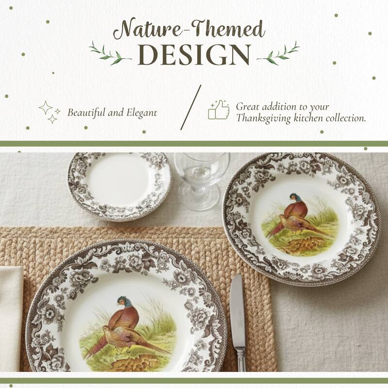 Spode Woodland Luncheon Duck Motif Plate