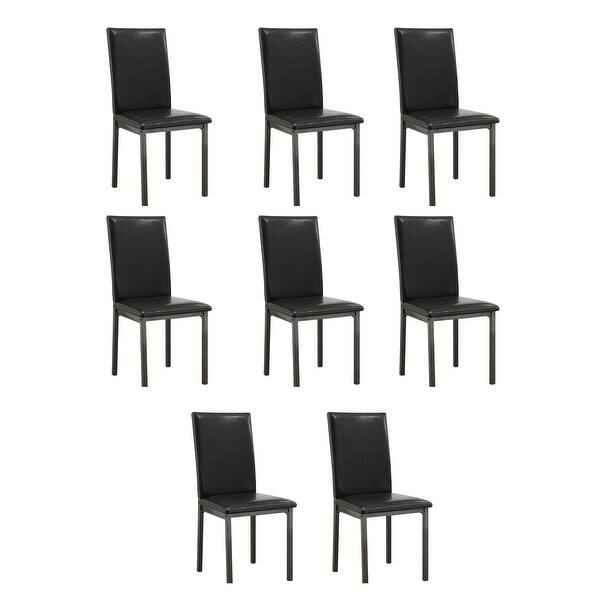 Hadsten Black Upholstery Dining Chairs (Set of 8) Bed Bath & Beyond
