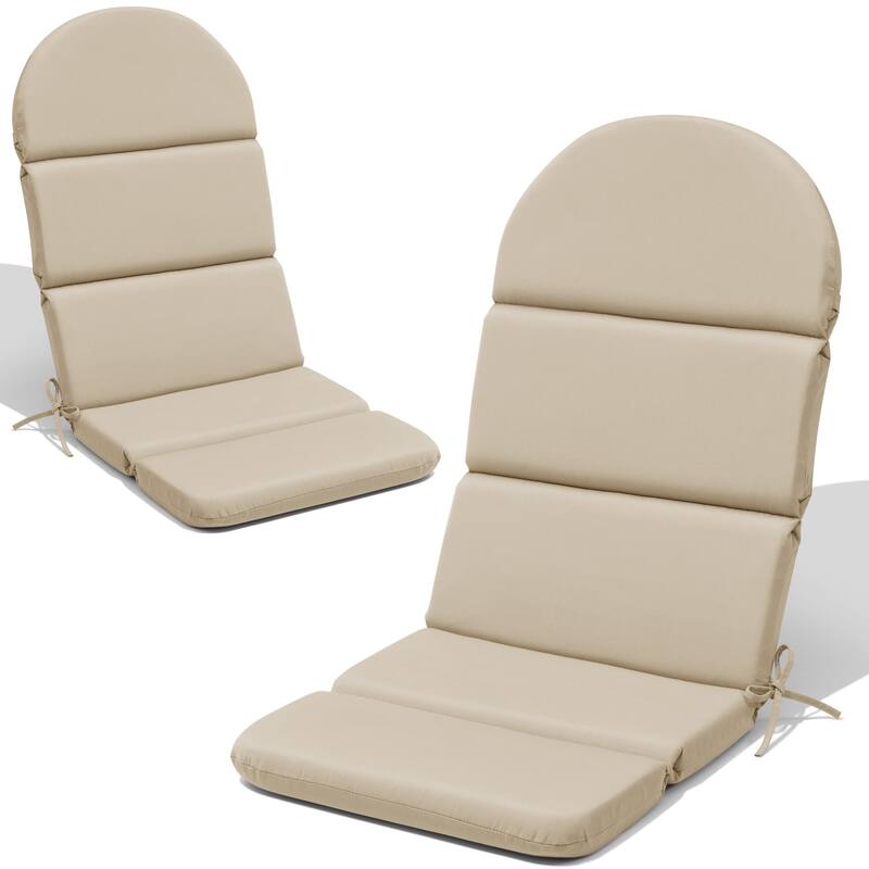 Outdoor Adirondack Chair Cushion Sunbrella / Fabric Patio Chair Pad - 2PC - Canvas Antique Beige