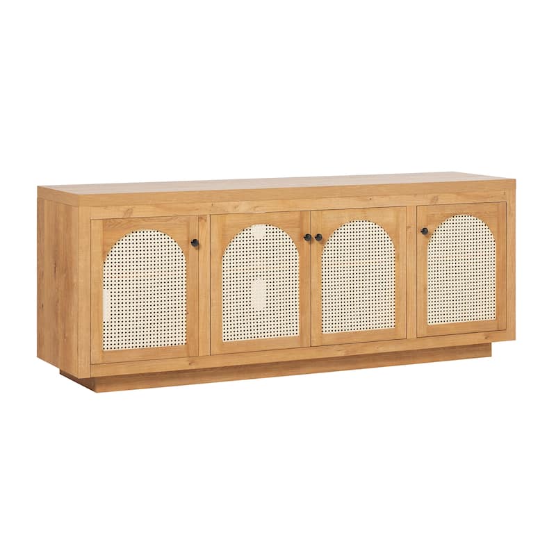 Middlebrook Contemporary TV Stand and Sideboard with Rattan Doors