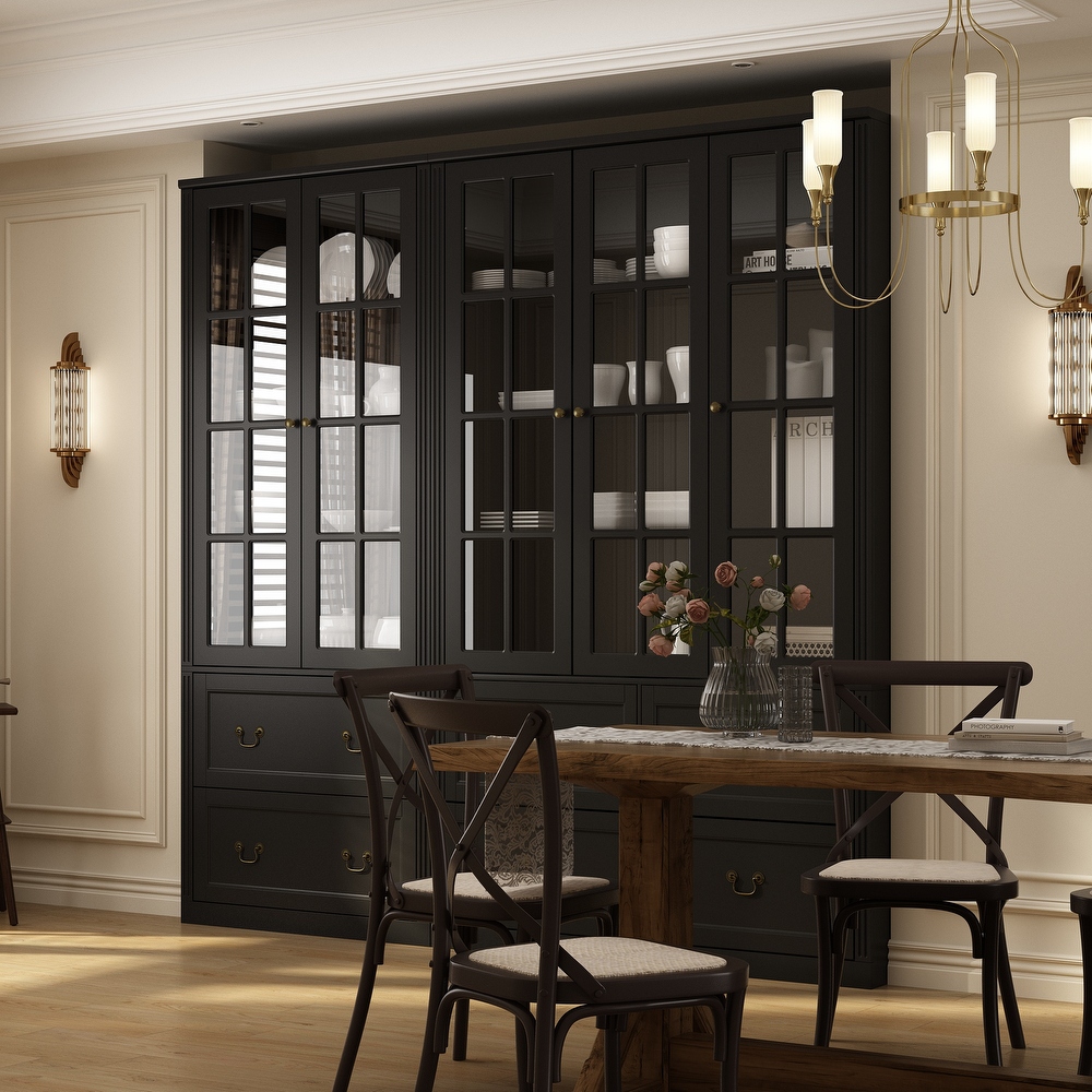 Black glass buffet deals