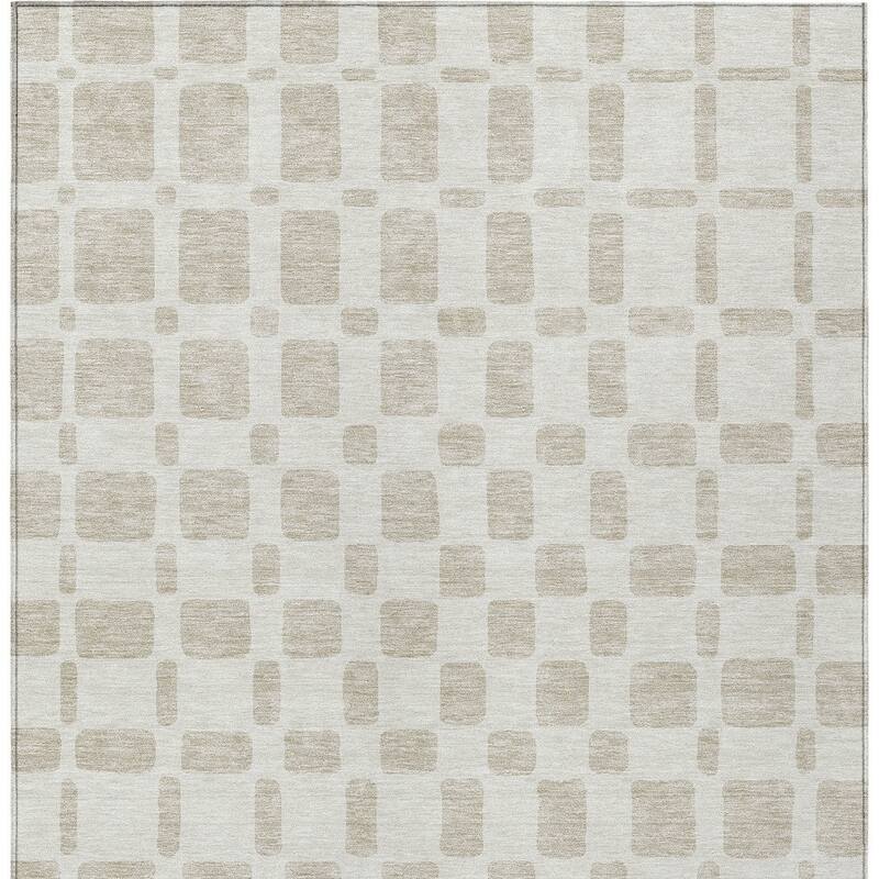 HomeRoots Geometric Transitional Rectangle Outdoor Rug