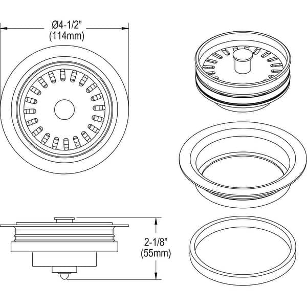 Elkay 3-1/2" Disposal Flange with Basket Strainer