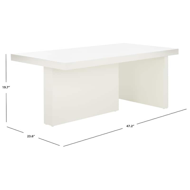 SAFAVIEH Rosanella Coffee Table - 47" L x 24" D x 20" H - 47Wx24Dx20H - Ivory