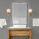 preview thumbnail 1 of 8, Allan Andrews Rectangular Vanity Mirror with White Marble Frame - 30"H x 20"W