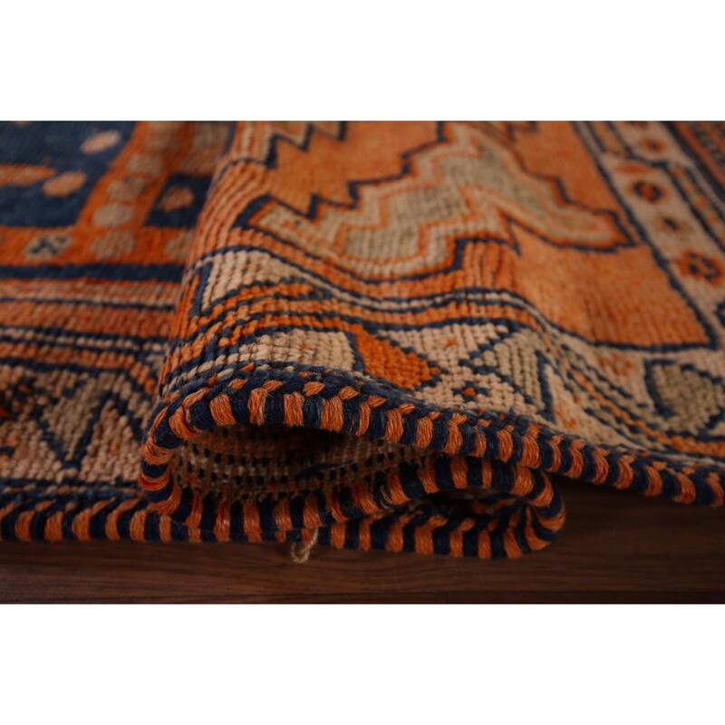 Handmade Transitional Oushak Turkish Vintage Runner Rug - 3'8"x 12'4"