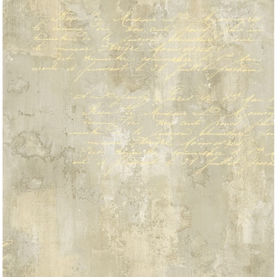 Seabrook Designs Chandler Faux Script Unpasted Wallpaper