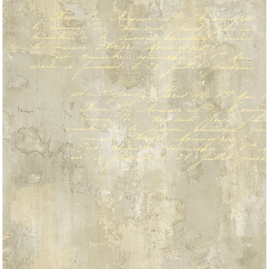 Seabrook Designs Chandler Faux Script Unpasted Wallpaper