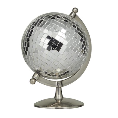 Stainless Steel Metal Disco Ball Style Globe - Silver or Gold - Roche River Decor