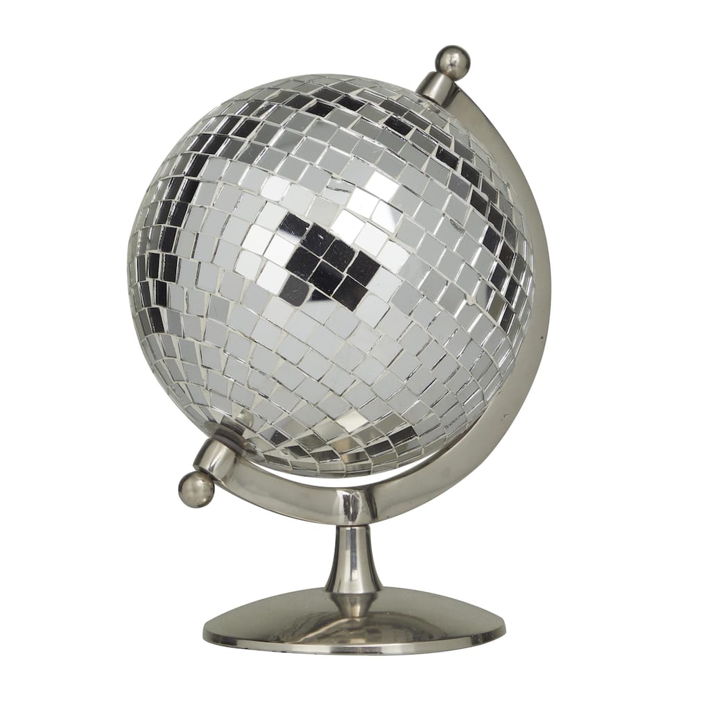 Stainless Steel Metal Disco Ball Style Globe - Silver or Gold - Roche River Decor
