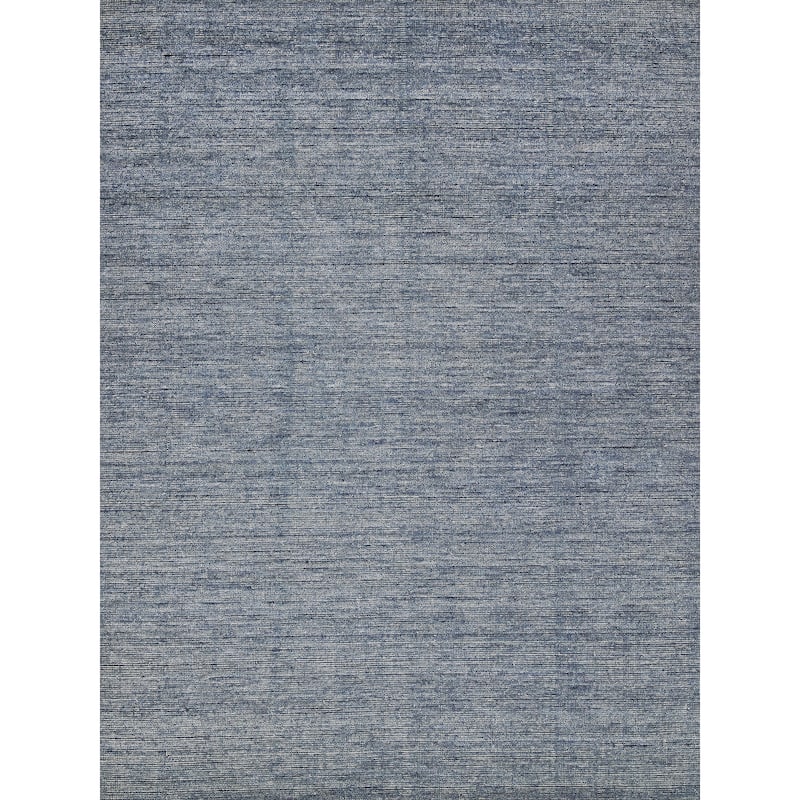 EXQUISITE RUGS Catalina Hand-loomed Wool/Bamboo Silk Blue Area Rug.