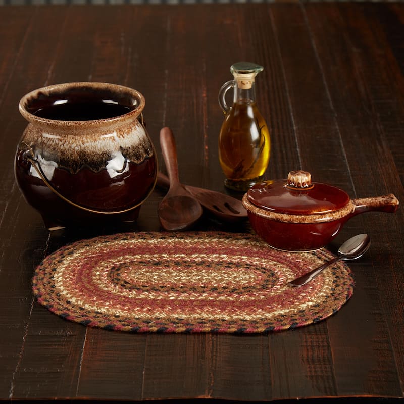 Ginger Spice Jute Oval Placemat 10x15 - Single