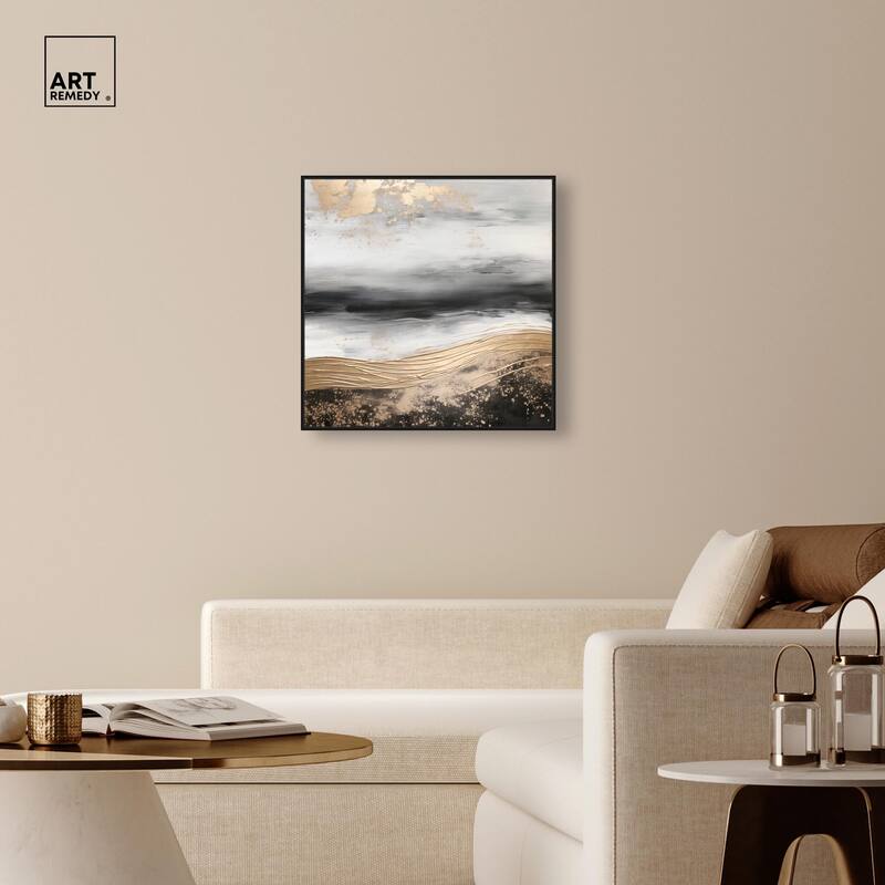 Moonlit Gold Canvas by Art Remedy