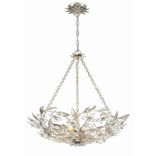 Marselle 6 Light Antique Silver Chandelier - 24"W x 6"H x 24"D