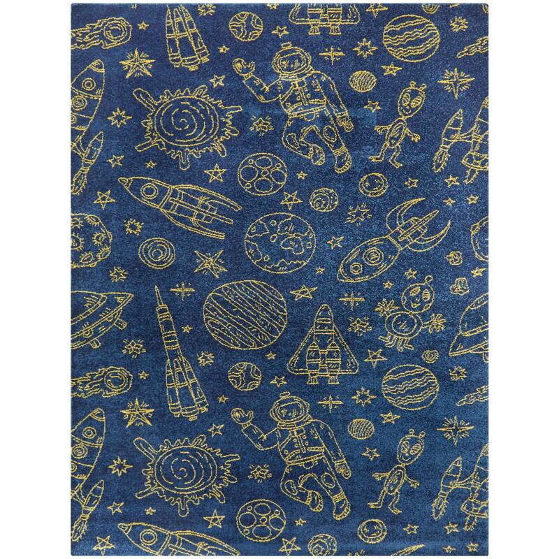 Taylor & Olive Space Rockets Kids Area Rug