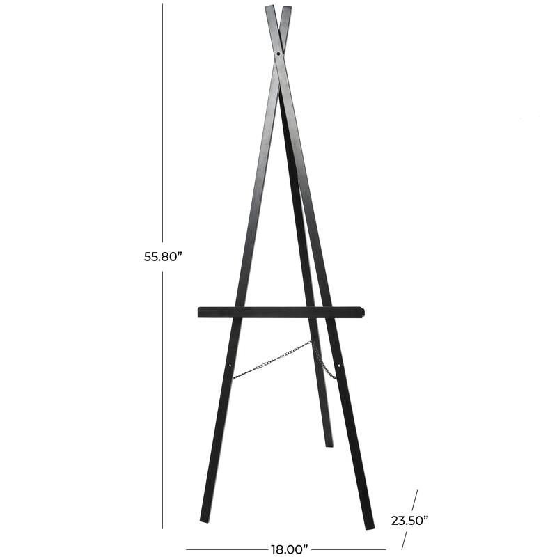 Black Metal Tall Adjustable 2 Tier Display Easel