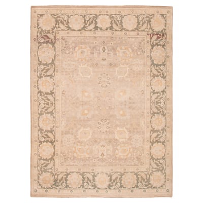 ECARPETGALLERY Hand-knotted Peshawar Finest Tan Wool Rug - 7'9 x 10'6