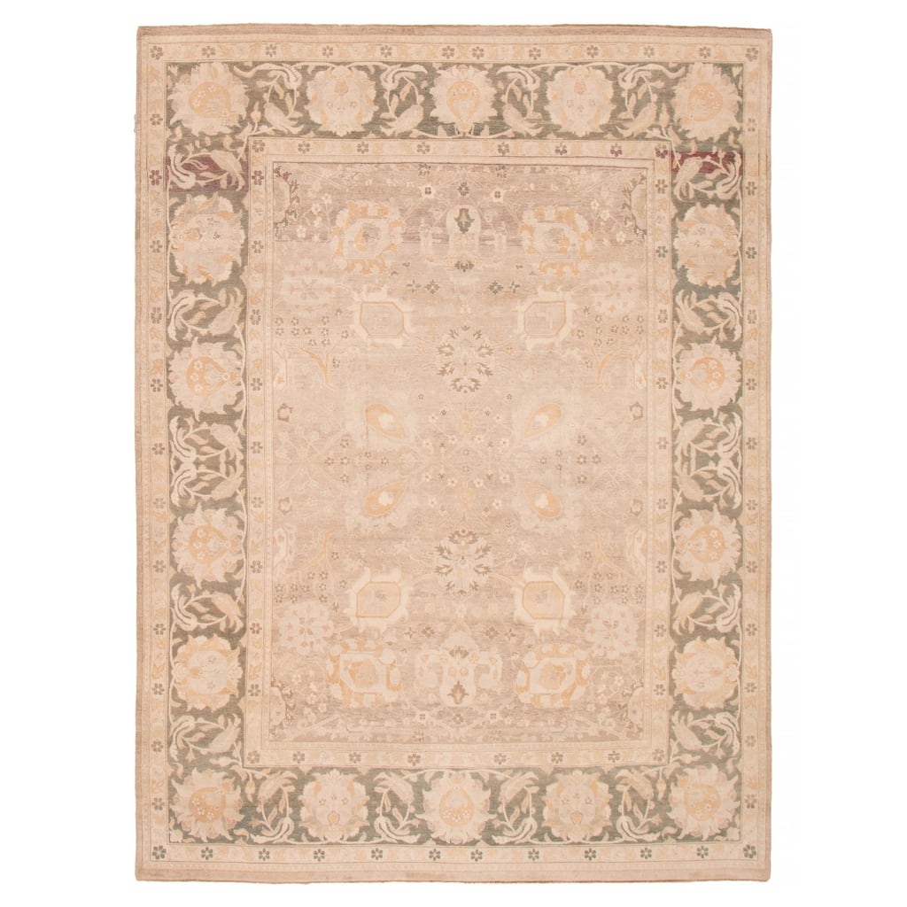ECARPETGALLERY Hand-knotted Peshawar Finest Tan Wool Rug - 7'9 x 10'6