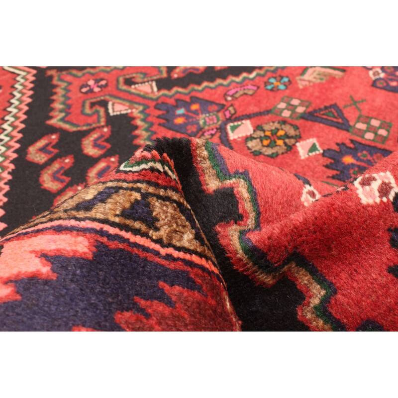 ECARPETGALLERY Hand-knotted Andelz Red Wool Rug - 4'2 x 6'11