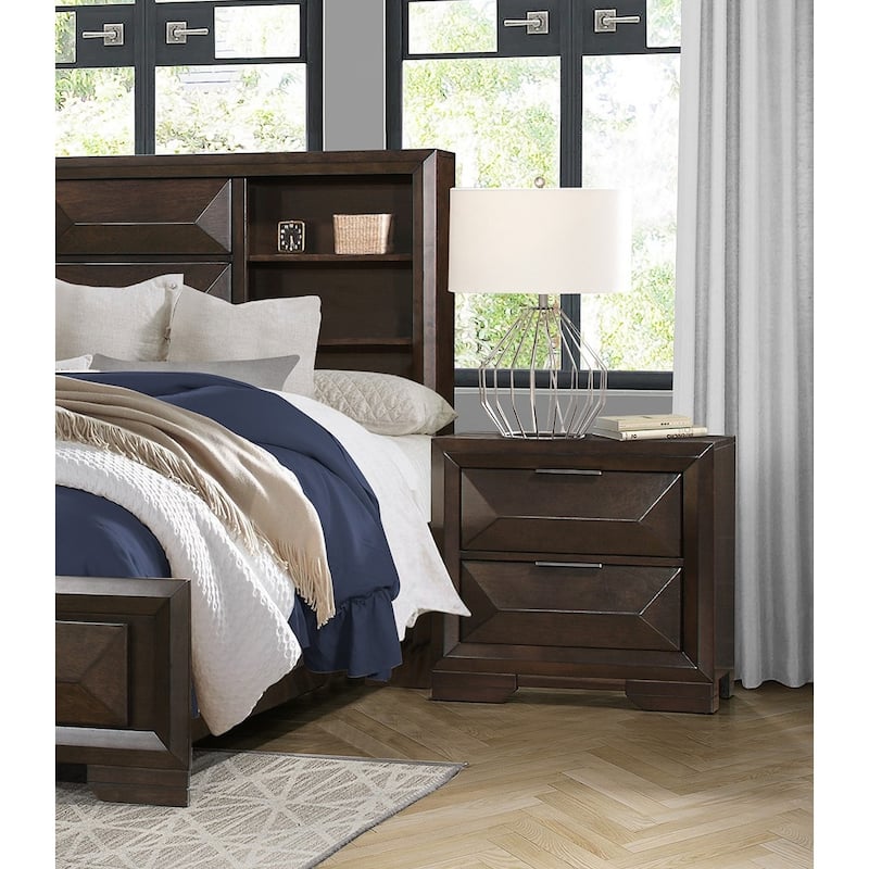 2-Drawers Nightstand 1pc