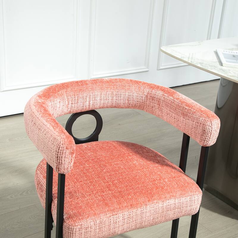 Fabric Upholstered Kitchen Side Dining Chair with Cushion, Backrest, Non Slip Feet for Dining Room Kitchen Living Room Bedroom