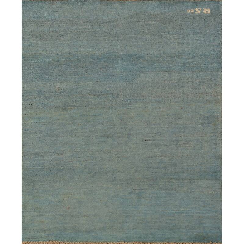 Stripe Gabbeh Oriental Foyer Rug Hand-Knotted Wool Carpet - 2'3" x 4'3"