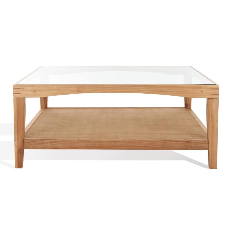 SAFAVIEH Couture Nicolella Square Glass Coffee Table - 40"W x 40"D x 17"H