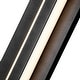 preview thumbnail 11 of 10, Calvin 1-Light Black LED IP54 Waterproof Aluminum Acrylic Outdoor Wall Light - 17.9 in. H x 4.7 in. W x 2 in. D