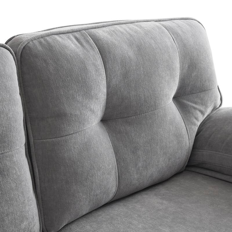 82.6" Velvet L-Shaped Sectional Sofa with Cloud-Like Cushions