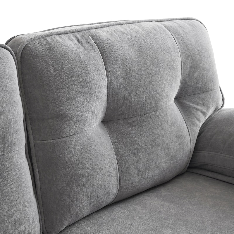 Roomfitters Modern Velvet L-Shaped Sectional Sofa Couch for Living Room Bedroom