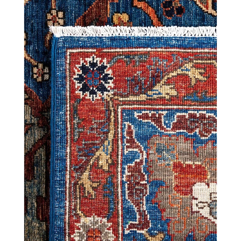 Serapi One-of-a-Kind Hand-Knotted Area Rug - Blue, 8' 1" x 10' 1" - 8' 1" x 10' 1"