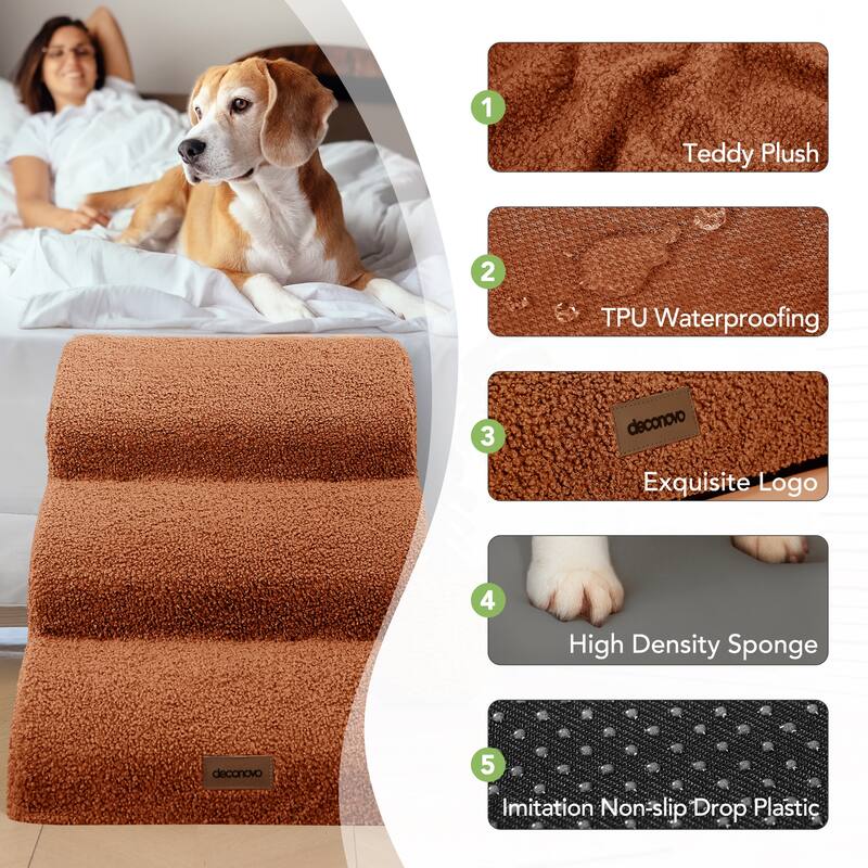 Teddy Style Velvet Waterproof Dog Pet Stairs
