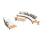 preview thumbnail 2 of 4, Deko Living 6 Place Seating Outdoor Aluminum and Teak Contour Sofas