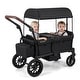 preview thumbnail 1 of 18, Costway Foldable Wagon Stroller for 2 Kids, Double Seater Toddler - See Details Black