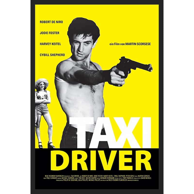Taxi Driver Framed Art Poster - 24 x 36 Inch