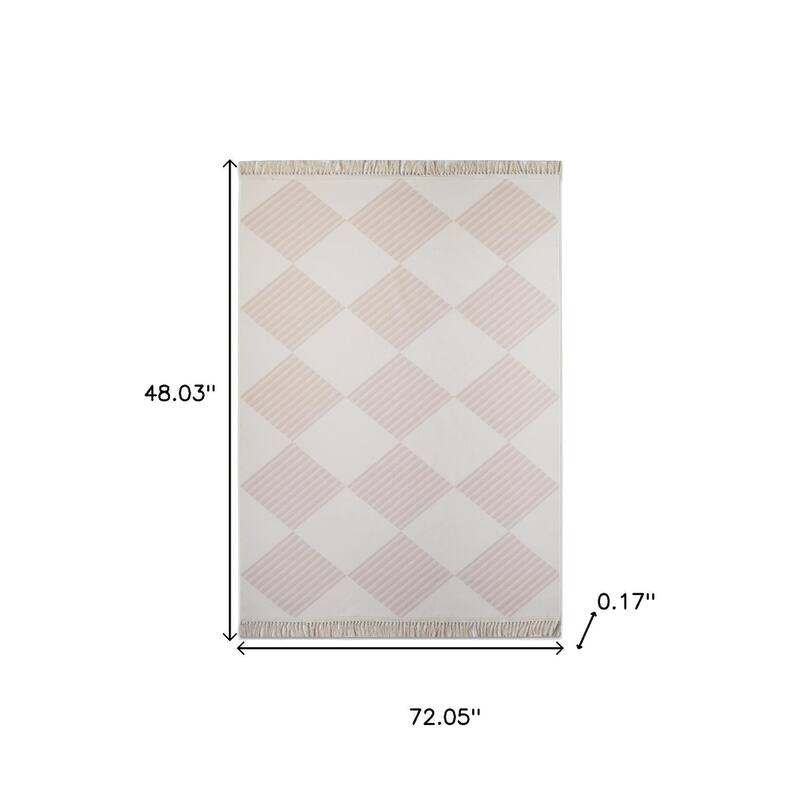 HomeRoots Geometric Modern, Contemporary Rectangle Area Rug