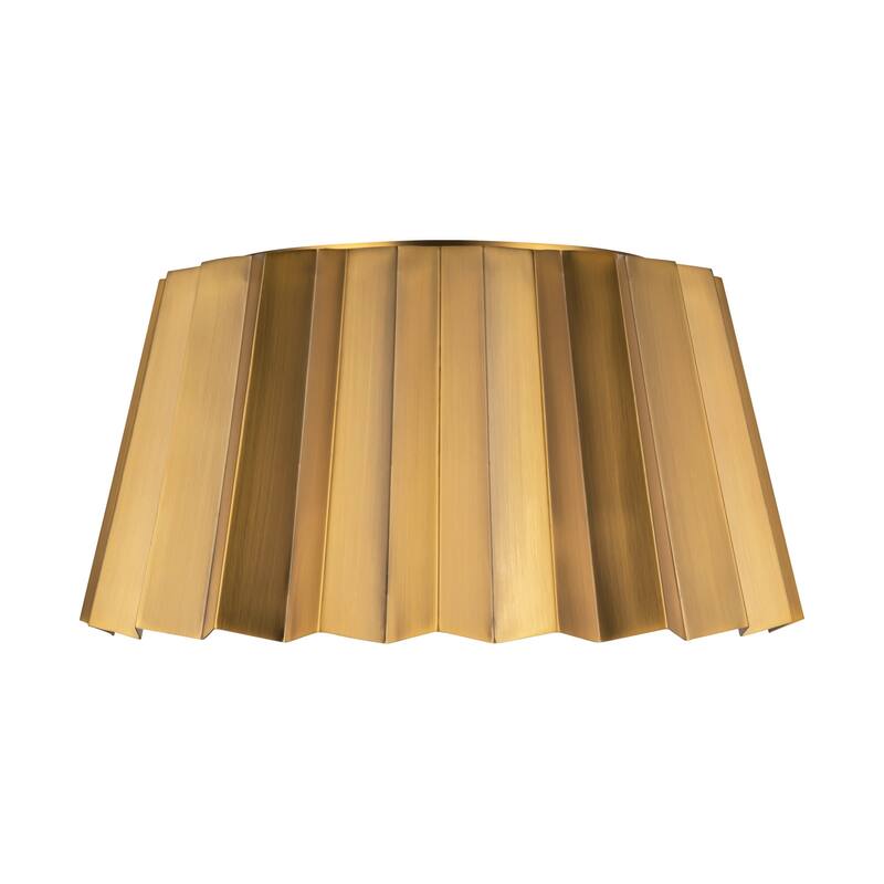 Alora Lighting FM528514 Plisse 2 Light 14" Wide Flush Mount Ceiling - Aged Gold