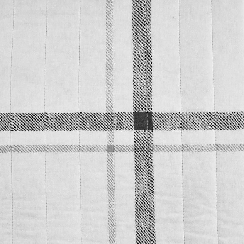 Nautica Fleetville Cotton Reversible Grey Quilt Set