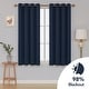 preview thumbnail 66 of 72, Deconovo Solid 52 Width Curtains Panel Pair(2 Panel) 52x45 Inch - Navy Blue