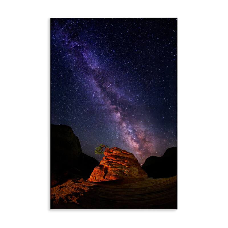 Stupell Milky Way Stars over Canyon Canvas Wall Art Design By Royce Bair - 16 x 24