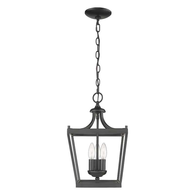 HomeRoots Vintage Black Metal Tapered Hanging Light - 10' X '16' X '10