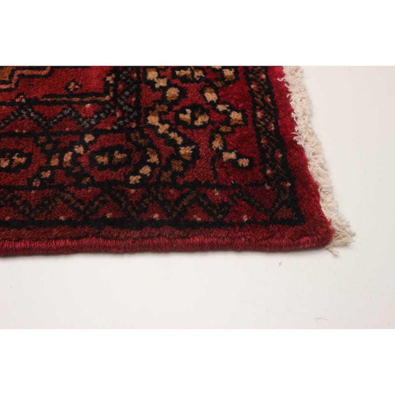 ECARPETGALLERY Hand-knotted Andelz Red Wool Rug - 3'6 x 12'10