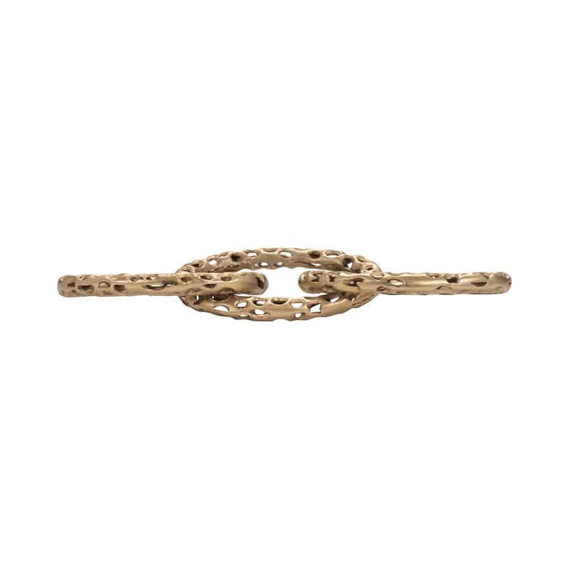 Sagebrook Home 31" Mahin Aluminum Link Chain in Gold Finish, 3"H - 31" x 8" x 3"