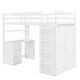 preview thumbnail 15 of 16, Muti-functional Twin size Loft Bed with Drawers,Desk,and Wardrobe,Solid Construction