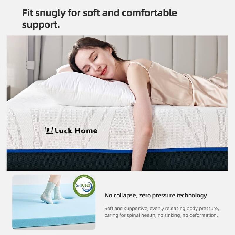 Antibacterial Knitted Fabric Gel Memory Foam 10" Mattress