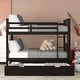 preview thumbnail 18 of 35, Full over Full Bunk Bed with Twin Size Trundle and Ladder